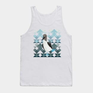 Booby Bird on Geometric Pattern Tank Top